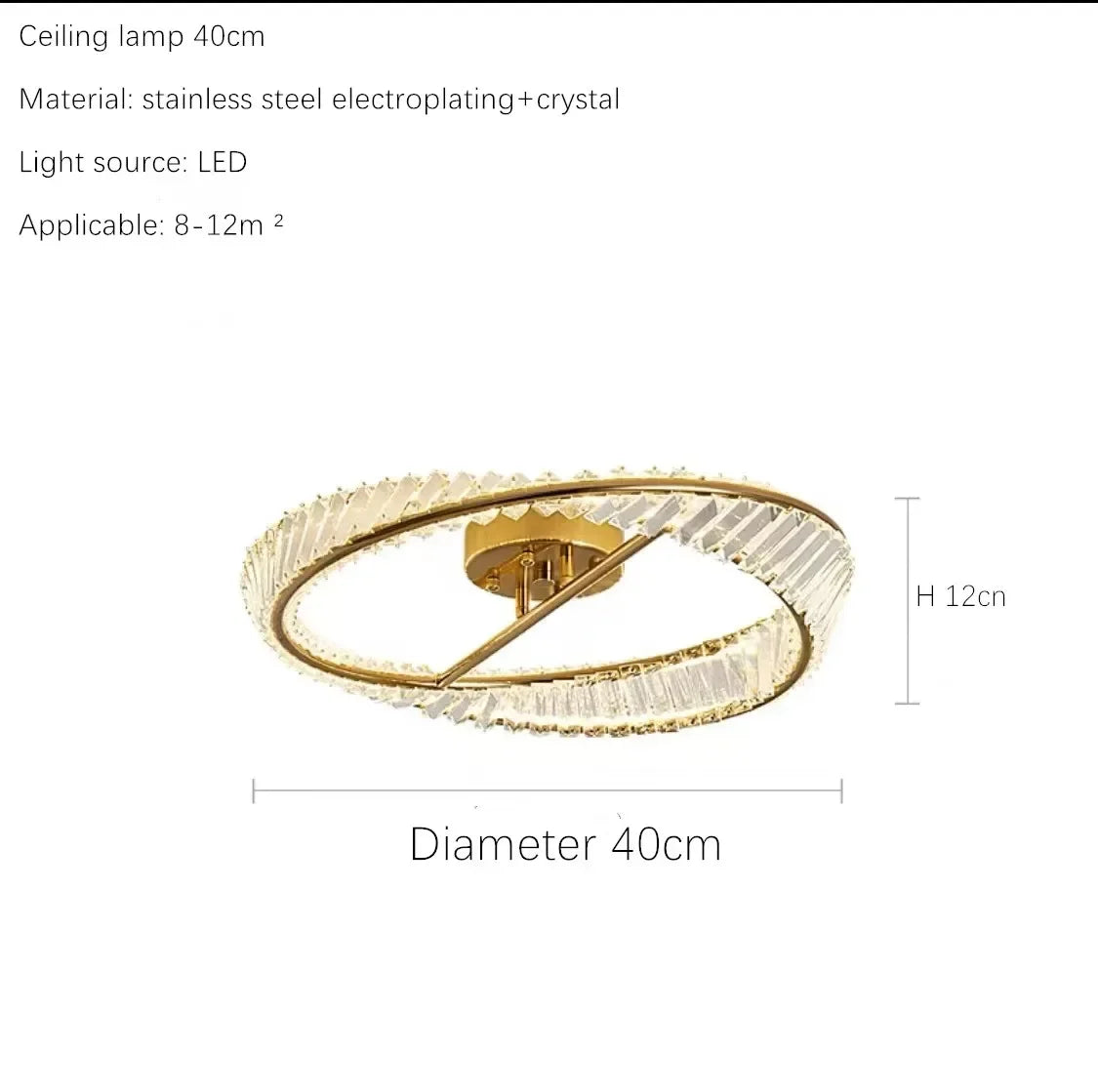 DecorBites™ DNA Spiral Crystal Chandelier LED Ring Design for Luxury Living Room