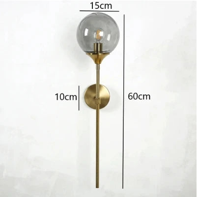 Lámpara de pared de vidrio dorado Decorbites™ LED para iluminación interior en cocina y baño