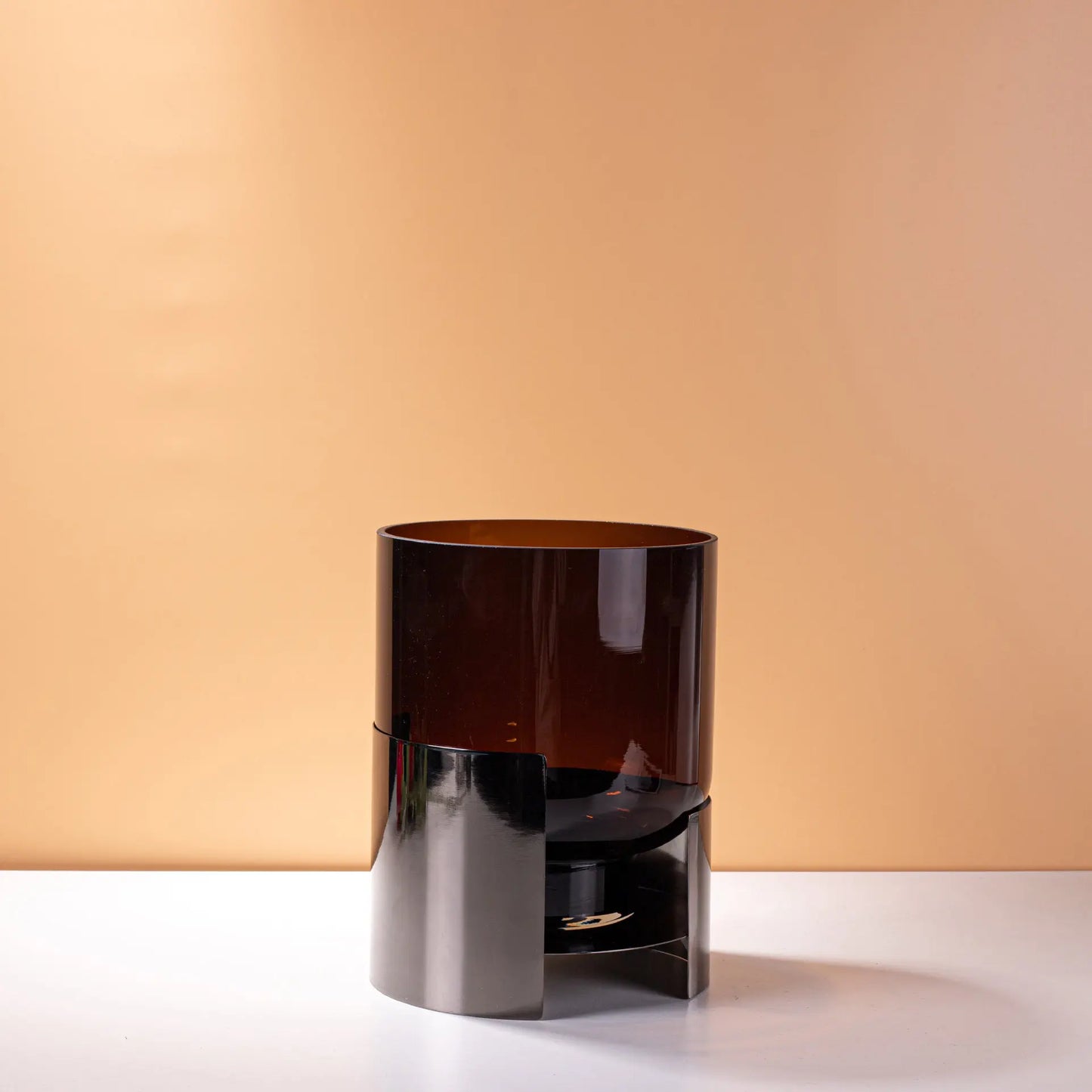DecorBites™ Amber Glass Vase: Stylish Terrarium and Room Decoration Accessory