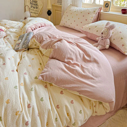 DecorBites™ Cloud Touch Ultra Soft Duvet Cover Set in Sweet Design & Double Layer Yarn