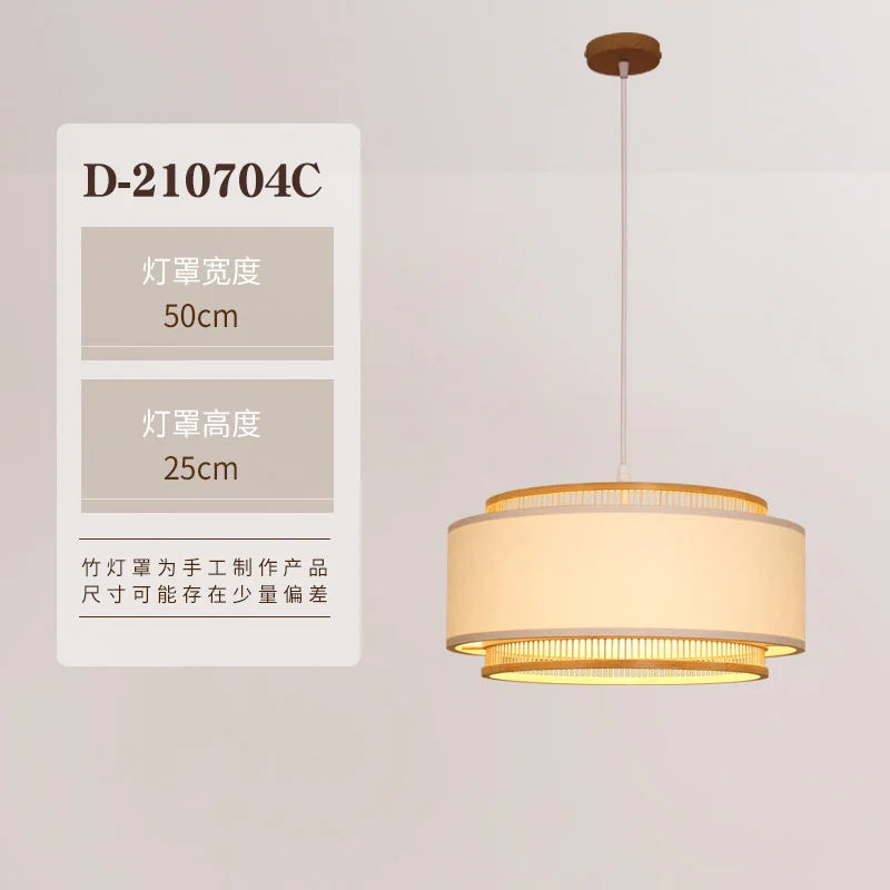 DecorBites™ Japanese Bamboo Chandelier Pendant Light for Living Dining Bedroom - Quiet Style Icon