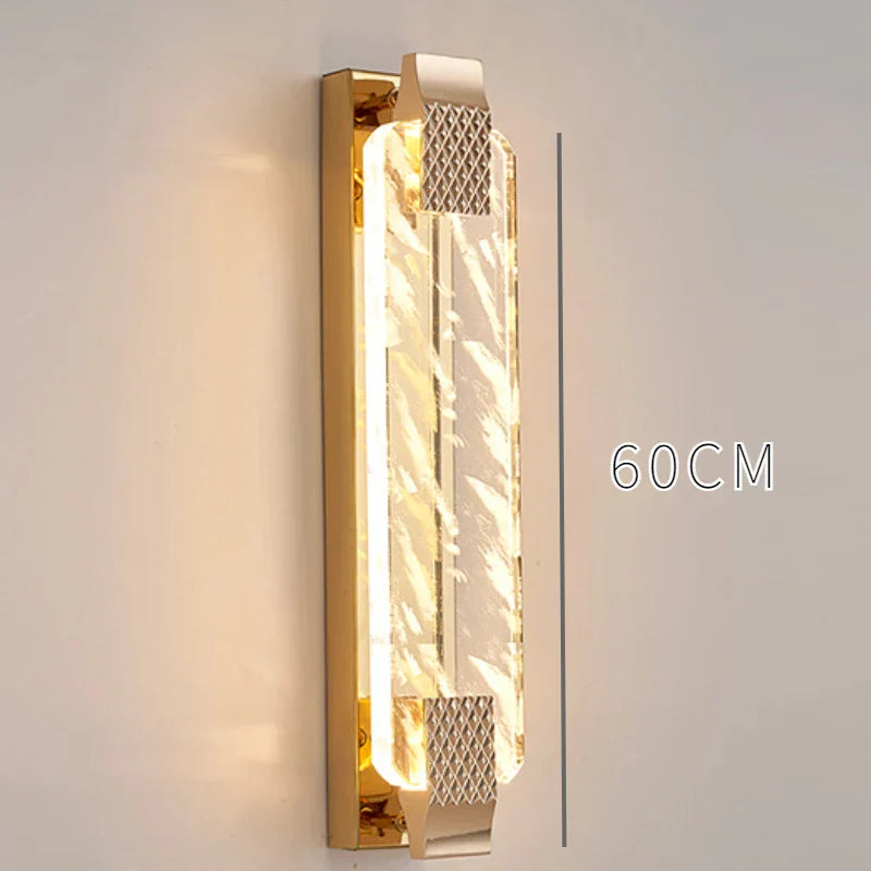 DecorBites™ Crystal Wall Lamp for Living Room TV Background, Light Luxury Bedroom Bedside, Villa Stair