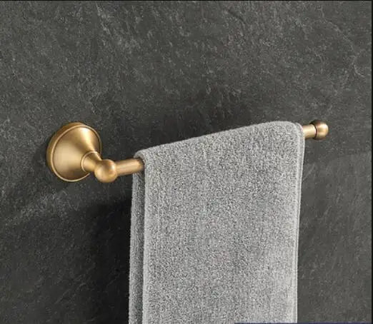 DecorBites™ Antique Brass Bathroom Accessory Set: Towel Rack, Paper Holder, Soap Dish, Towel Ring, & More