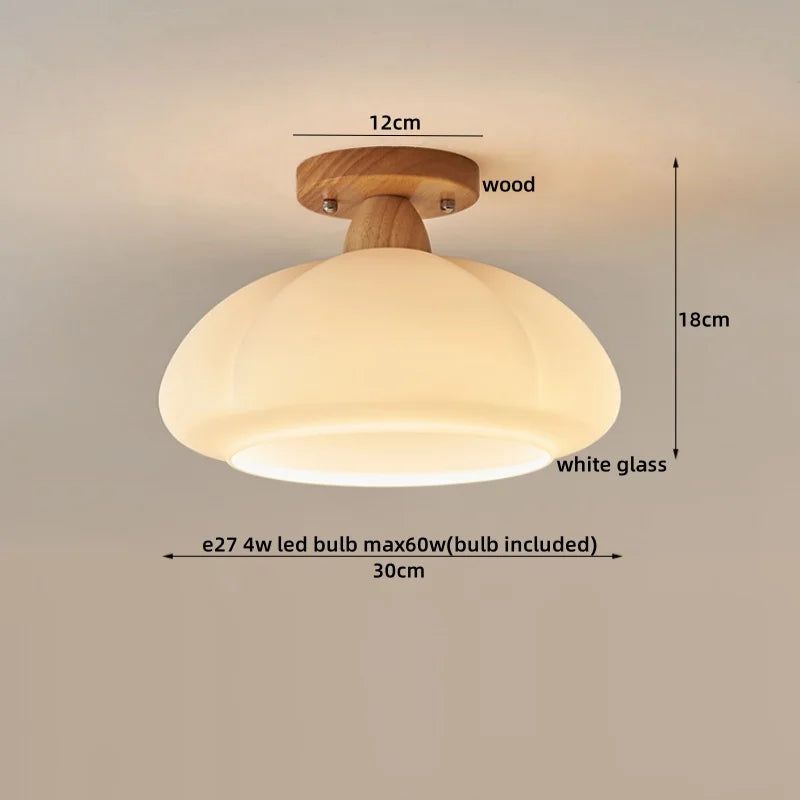 DecorBites™ LED Wood Canopy Ceiling Lamp Modern Living Room Light Fixtures