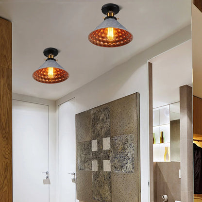 DecorBites™ Industrial Flush Mount Light for Home Decor in Bedroom, Kitchen, Living Room