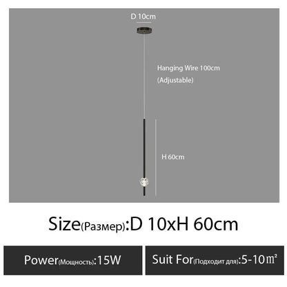 DecorBites™ Crystal LED Chandelier for Nordic Bedroom, Living Room & TV Background Wall.