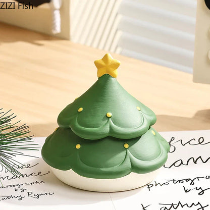DecorBites™ Christmas Tree Ceramic Ashtray – Creative Office Desktop Weed Ash Tray Gift