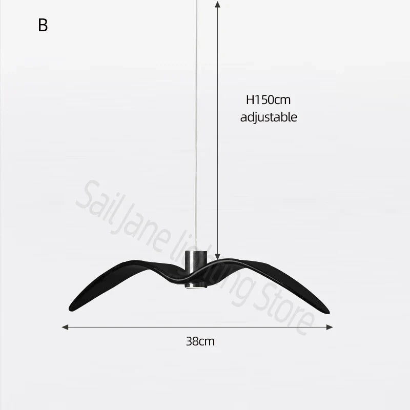 DecorBites™ LED Seagull Chandelier: Designer Decor Villa Bird Restaurant Staircase Chandelier