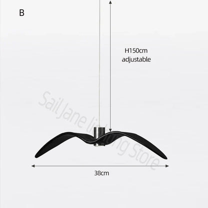 DecorBites™ LED Seagull Chandelier: Designer Decor Villa Bird Restaurant Staircase Chandelier