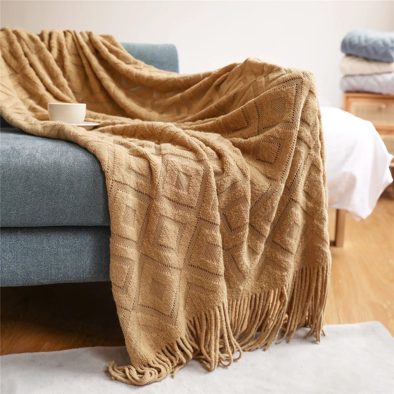 Nordic Wool Sofa Blanket