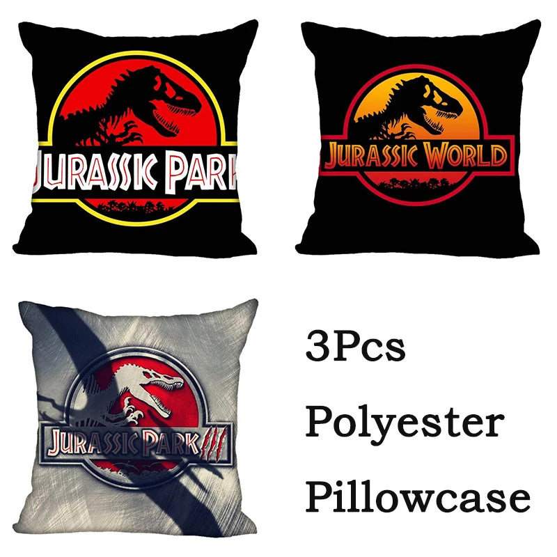 DecorBites™ Jurassic Park Dinosaur Pillowcase Cover for Living Room Sofa and Chair
