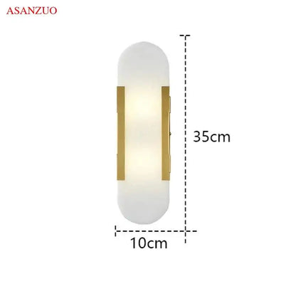 DecorBites™ Jade Stone Wall Sconce Light Fixtures for Bedroom Living Room Hotel Decor