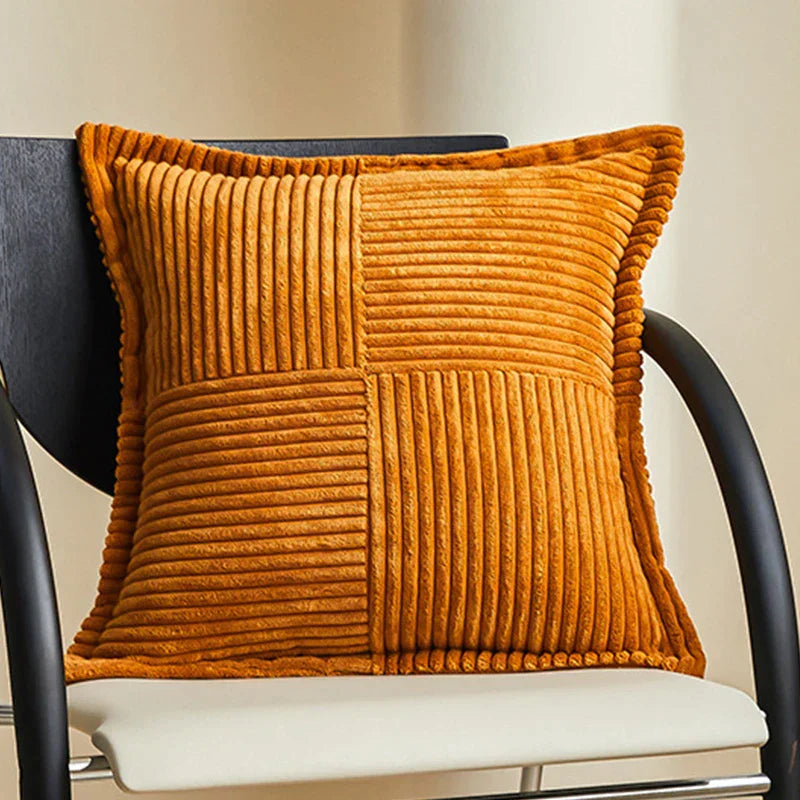 DecorBites™ Corduroy & Boho Striped Pillow Covers - Broadside Decorative Throw Pillow Case