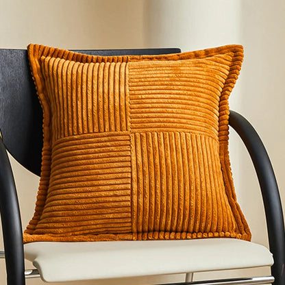 DecorBites™ Corduroy & Boho Striped Pillow Covers - Broadside Decorative Throw Pillow Case