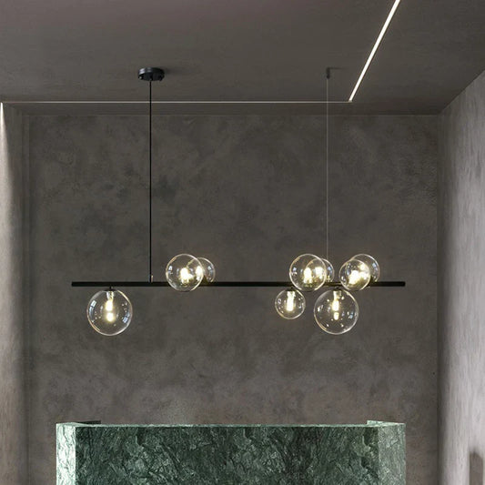 DecorBites™ Glass Ball Pendant Light: Nordic LED Hanging Lamp for Dining Room, Bedroom, Cafe