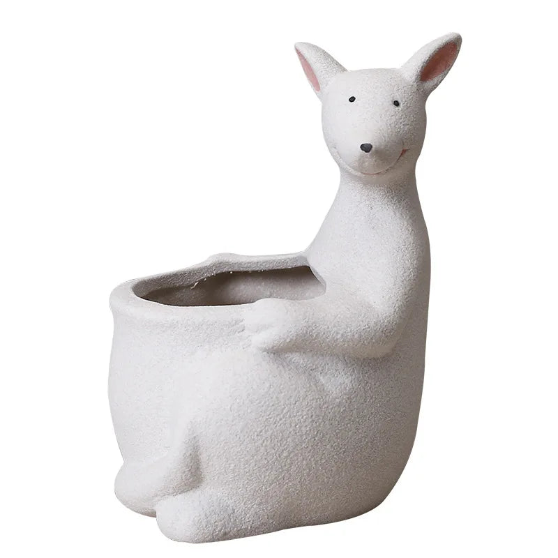 Ceramic Kangaroo Plant Vase
