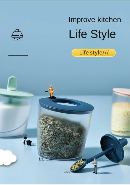 مجموعة مرطبانات التوابل ABS من DecorBites™ مع ملعقة للملح والسكر ومسحوق الفلفل