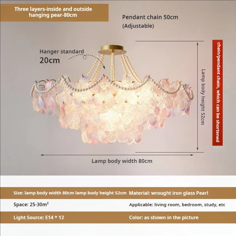 Crystal Leafless Chandelier