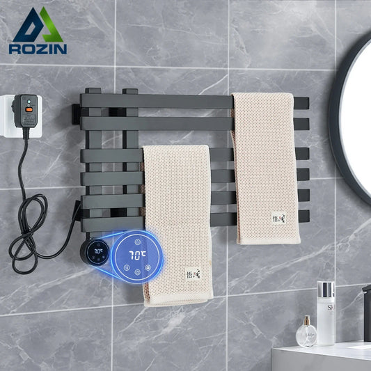 DecorBites™ Electric Towel Warmer: Digital Display, Wall Mount, Smart Home Technology