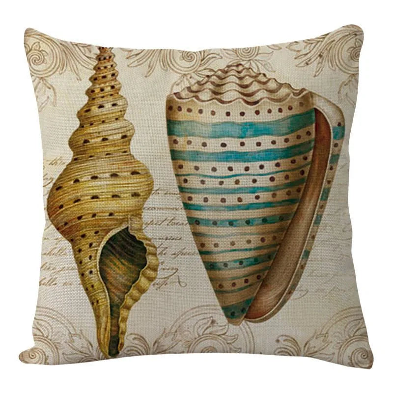 DecorBites™ Coastal Cushion Cover - Sea Theme Decorative Sofa Pillowcase