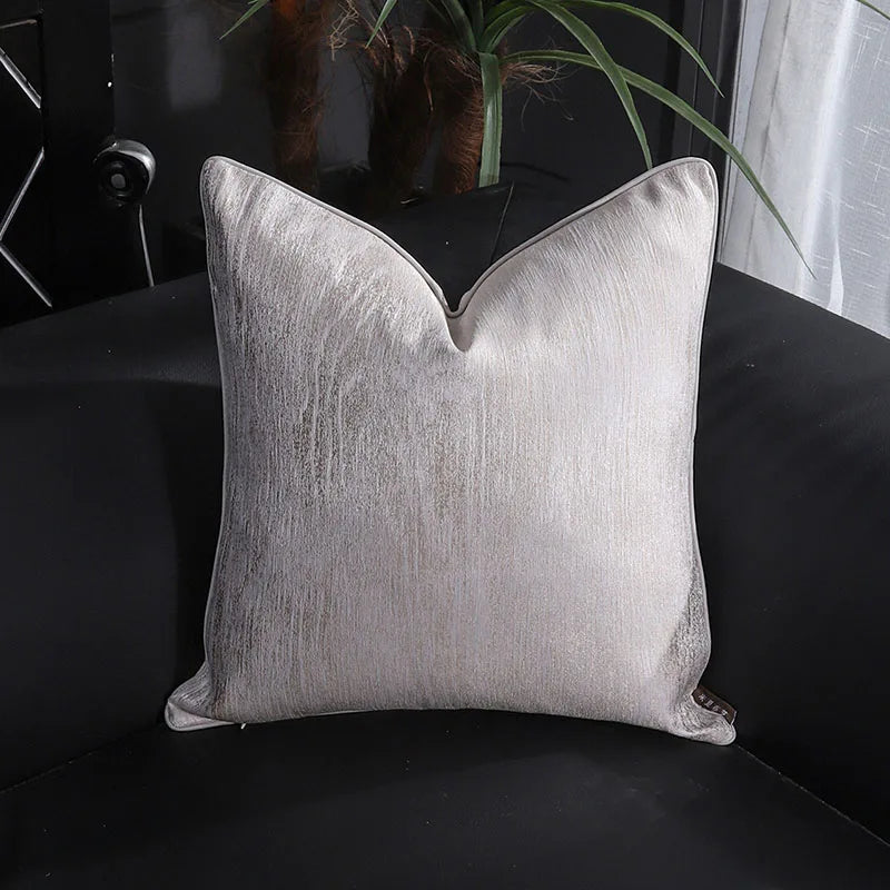 Fundas de almohada lumbar DecorBites™ de satén dorado esmerilado - Fundas de cojín de sofá de lujo