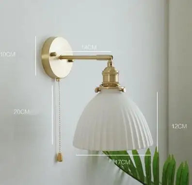 DecorBites™ Ceramic Wall Lamp with Knob Switch - Home Lighting