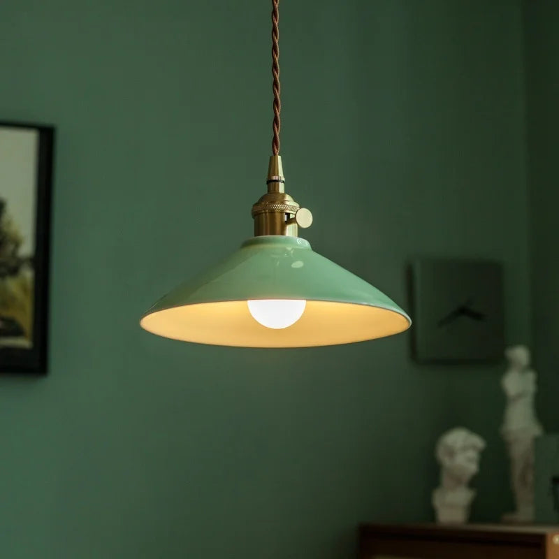 Decorbites™ Grüne Keramikkeramik Vintage LED-Hängeleuchte für Heimdekoration und Atmosphäre