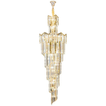 DecorBites™ Crystal Chandelier: European Villa Hotel Luxury Hollow Building Middle Floor Lighting