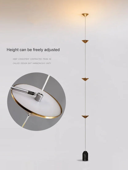 Lámpara de pie colgante de cable de hierro con diseño de cono DecorBites™