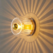 Copper Glass Wall Sconce Clear Shade Study