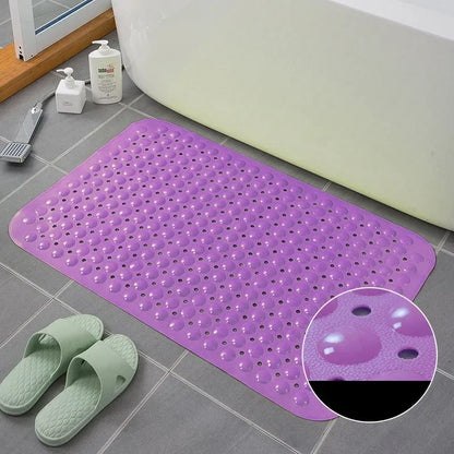 Decobites Non-Slip Bathtub Mat with Drain Hole and Suction Cups