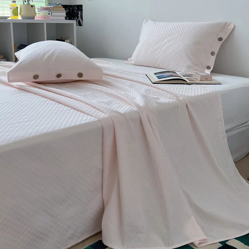 Decorbites™ Luxus-Baumwoll-Satin-Streifen-Bettwäsche-Set mit 2 Kissenbezügen