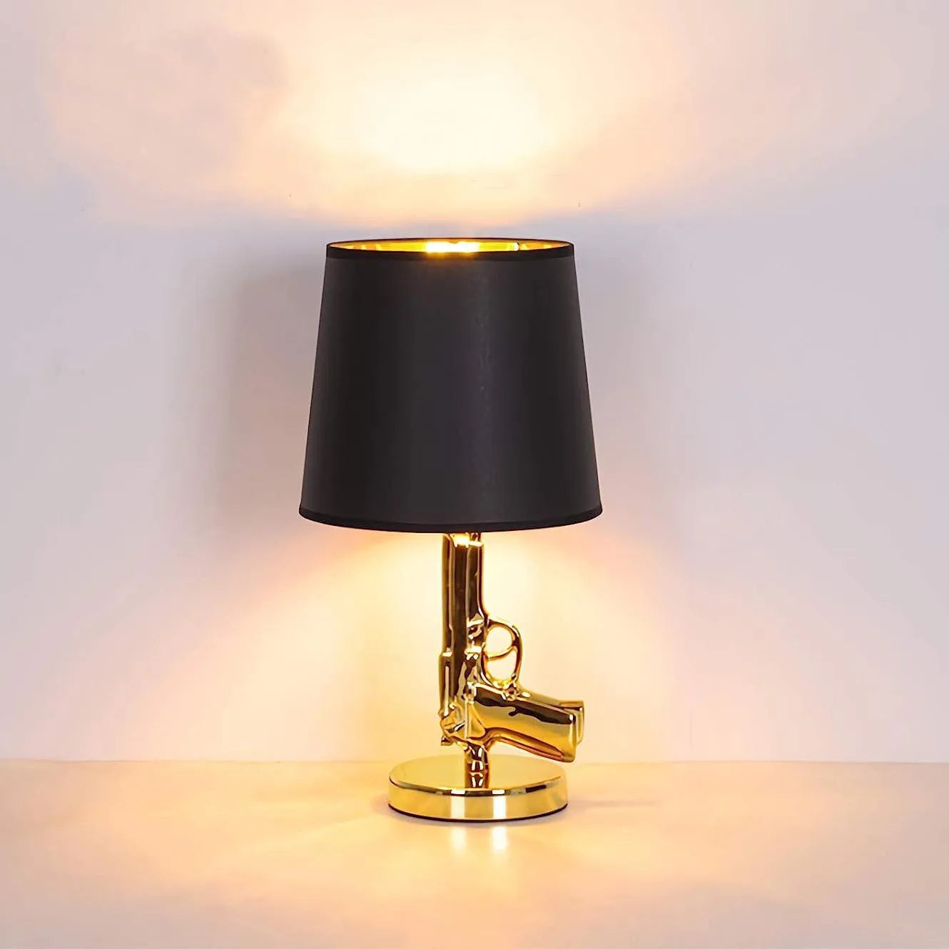 DecorBites™ Gun Floor Lamp Electroplated Metal Table Desk Light