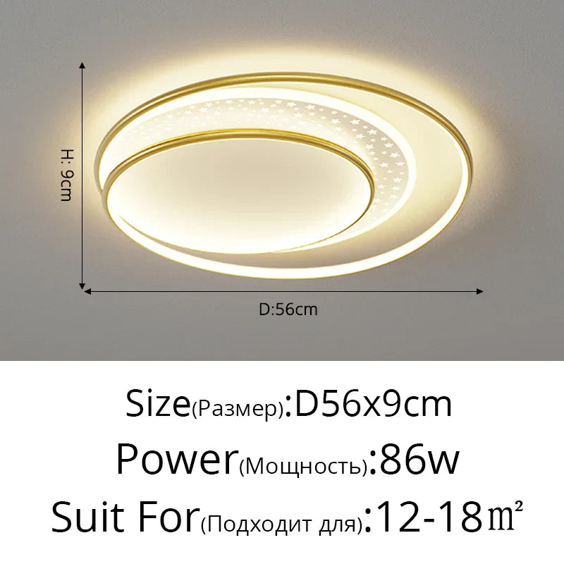 DecorBites™ Gold Gray LED Chandelier: Creativity Combo Round Star Lamps