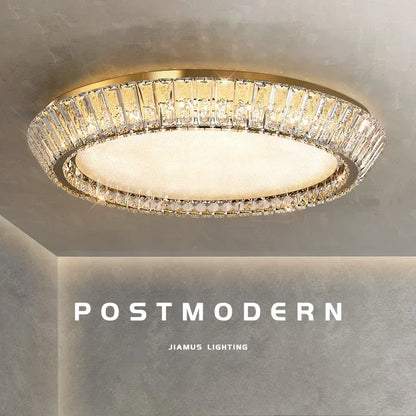DecorBites™ Gold Crystal Glass LED Ceiling Light for Dining Living Room