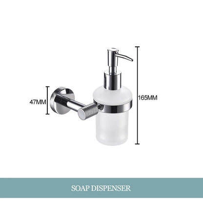 DecorBites™ Bathroom Essentials Set: Towel Bar, Toilet Paper Holder, Bathrobe Hook, Soap Dish, Toilet Brush