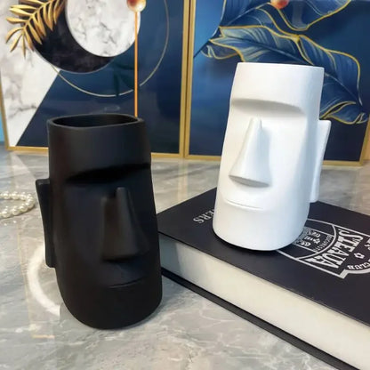 DecorBites™ Desktop Organizer Pen Glasses Makeup Holder Character Statue Resin Ornaments