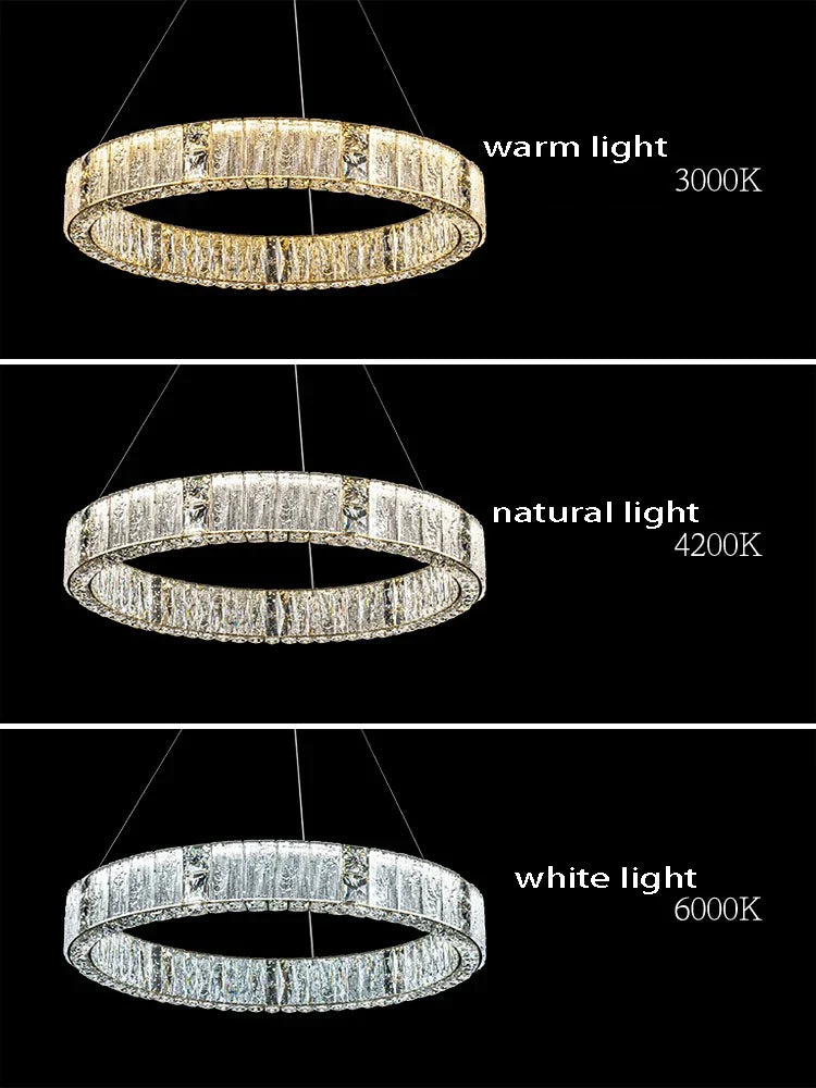 DecorBites™ Crystal Ceiling Chandelier | Luxury Glass Hanging Lamps LED Décor