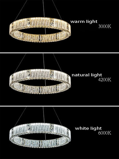 DecorBites™ Crystal Ceiling Chandelier | Luxury Glass Hanging Lamps LED Décor