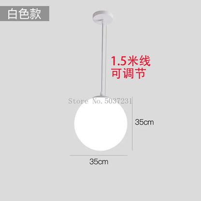 DecorBites™ Acrylic Ball Pendant Lights Modern Nordic Led Hanging Lamp for Living Room
