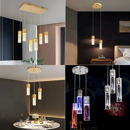 DecorBites™ Bubble Crystal LED Pendant Lights in Gold/Silver