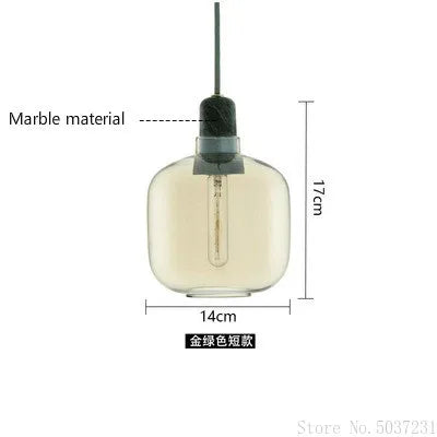 DecorBites™ Industrial Stained Glass Pendant Lamp LED Hanging Lights for Dining & Living Room