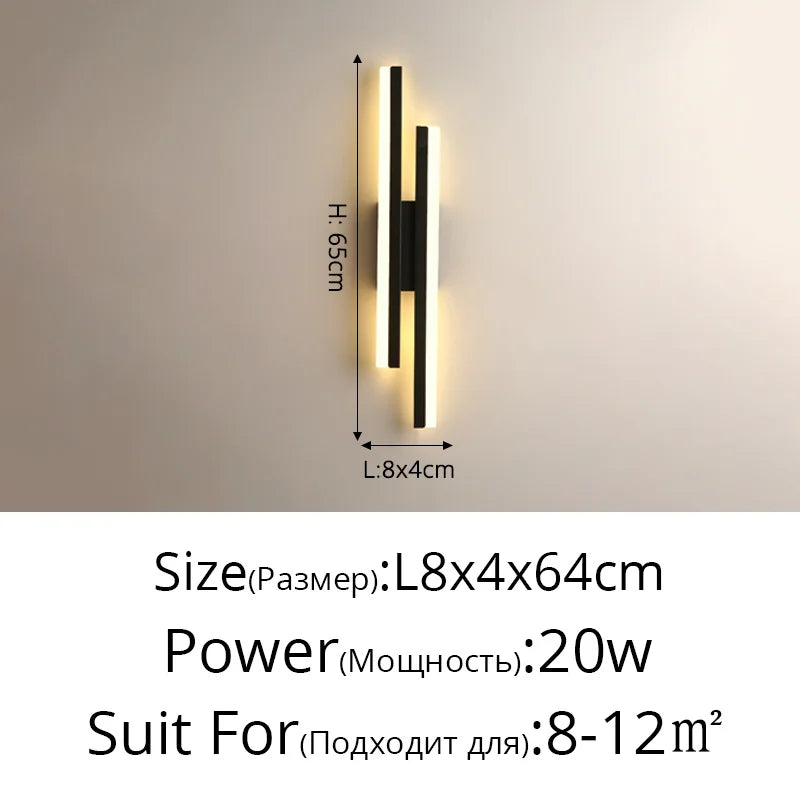 DecorBites™ LED Strip Wall Lamp Luxury Loft Decor Bedroom Bedside Aisle Light