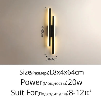 DecorBites™ LED Strip Wall Lamp Luxury Loft Decor Bedroom Bedside Aisle Light