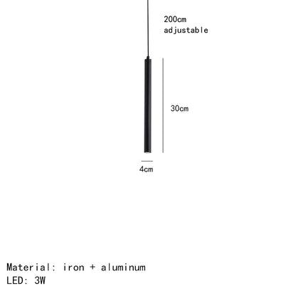 ديكوربايتس™ مصابيح LED سوداء معلقة 30/40/50/60 سم لغرفة الطعام وغرفة النوم والمطبخ