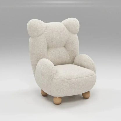 DecorBites™ Kids' Lamb Velvet Bear Sofa Chair: Cute & Cozy Single Seat for Bedroom & Living Room