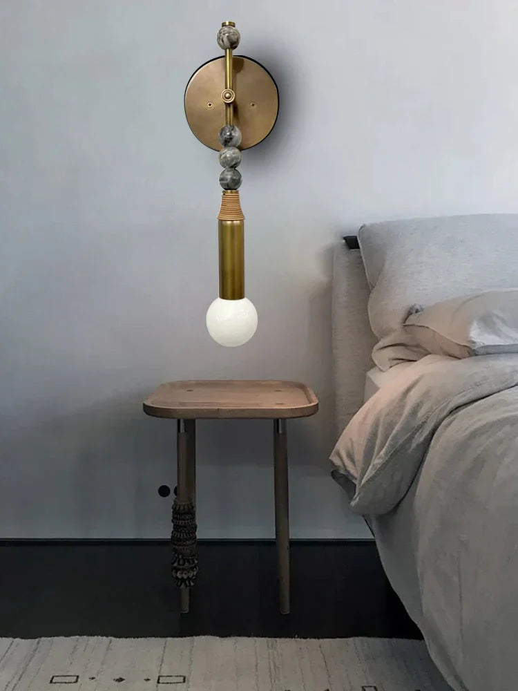 DecorBites™ Brass Marble Ball Wall Sconce LED Dimmable Classic Home Decoration