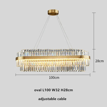 Lámpara colgante DecorBites™ de metal dorado y cristal - Lámpara LED regulable