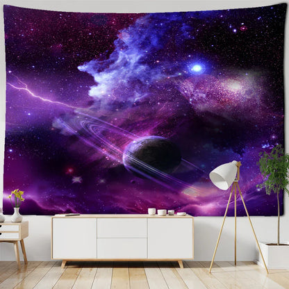 Astro Universe Tapestry Wall Hanging - Psychedelic Hippie Art by Decobites