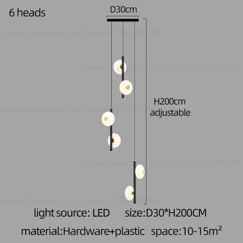 DecorBites™ LED Oval Chandelier for Modern Indoor Lighting in Bedroom and Living Room